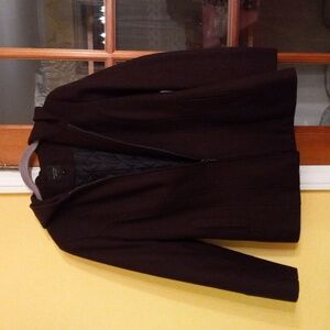 Braeten wool blend hooded Chocolate Brown jacket EUC